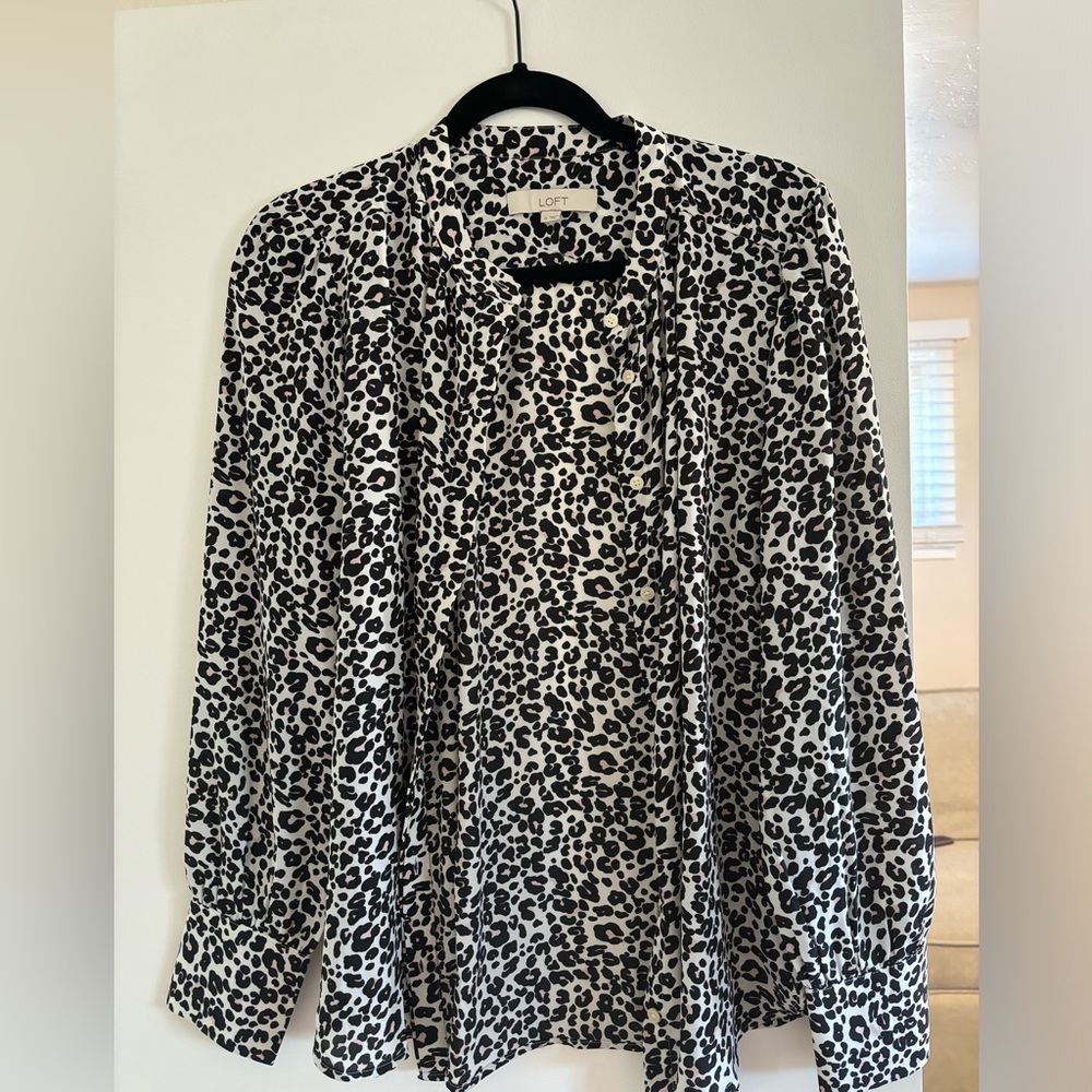 Loft Cheetah Blouse